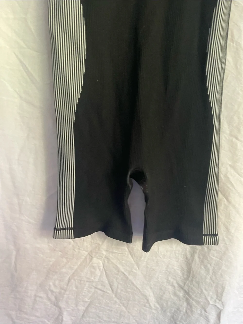 Activewear Sculpting Striped One Piece Bodysuit Size S Sporty Yoga Athletic